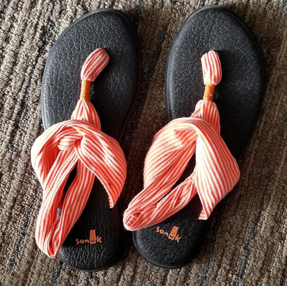 Sanuk Yoga Sling Sandal Striped Size 8